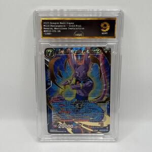 DBS Beerus, Merciless Destruction BT22-051 SR Gold Foil Critical Blow Graded 9